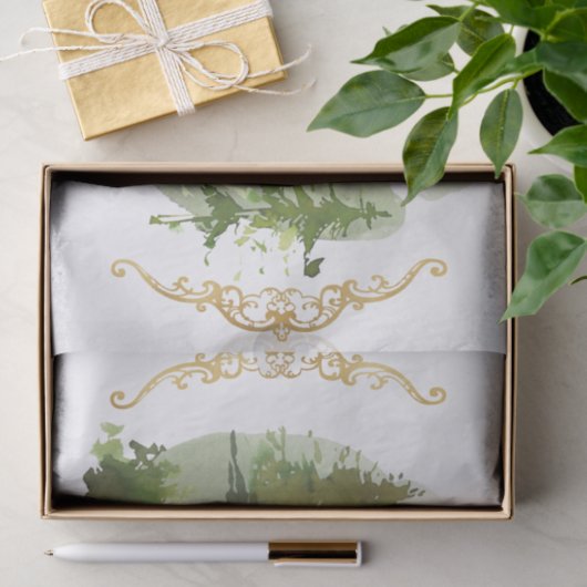 デア素朴ーズフォレストアドベンチャー金ゴールドアクセント 薄葉紙 (ギフト)
