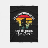 ディおもしろいスクゴルフ好きの女性と男性のグラフィック フリースブランケット (正面)