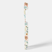 ディかわいらしティカラフルフローラホワイトデザイン iPhoneケース (左側面)