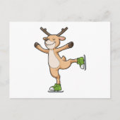 ディアアットアイススケートで滑るとアイススケート ポストカード (正面)