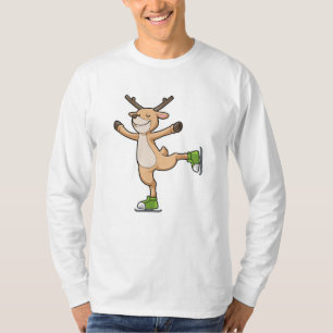 ディアアットアイススケートで滑るとアイススケート Tシャツ