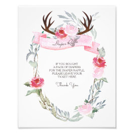 ディアアントラーおむつラッフルサイン フォトプリント           