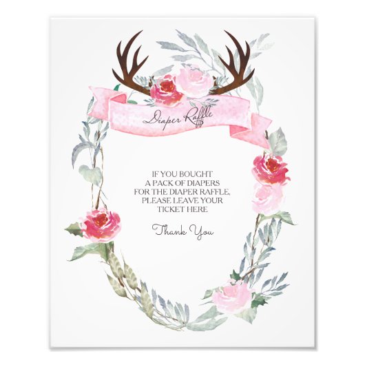 ディアアントラーおむつラッフルサイン フォトプリント            (正面)