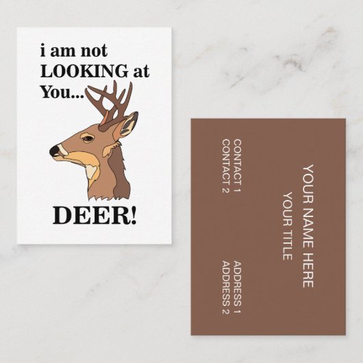 ディアアントラーおもしろい屋外 名刺 (正面/裏面)