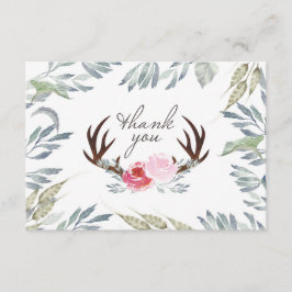 ディアアントラーガールベビーシャワーサンキューカード サンキューカード