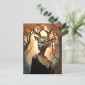 ディアアントラークラウンマスクファンタジーアートポストカード ポストカード (スタンド正面)