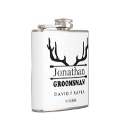 ディアアントラーグロムスマン名前をカスタムするスキットル フラスク (右)