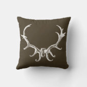 ディアアントラースタグブラウンレトロチャーム〔雄ジカの〕枝角 クッション (裏面)
