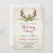 ディアアントラーパーティー招待状 – クリスマス 招待状 (正面)