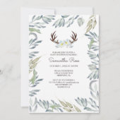 ディアアントラーベビーシャワー招待状 – 少年 招待状 (正面)