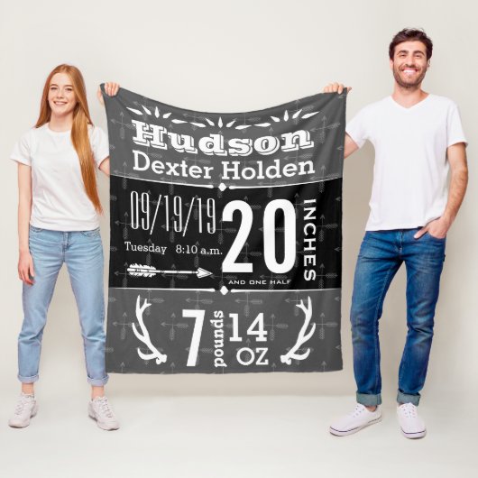 ディアアントラー矢印任意のカラーベビー誕生状態 フリースブランケット (インサイチュ)