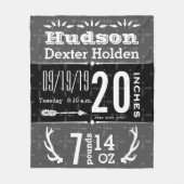 ディアアントラー矢印任意のカラーベビー誕生状態 フリースブランケット (正面)