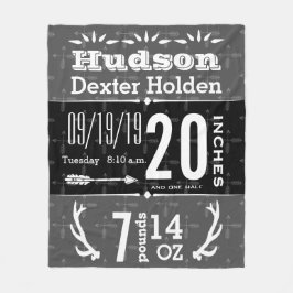 ディアアントラー矢印任意のカラーベビー誕生状態 フリースブランケット