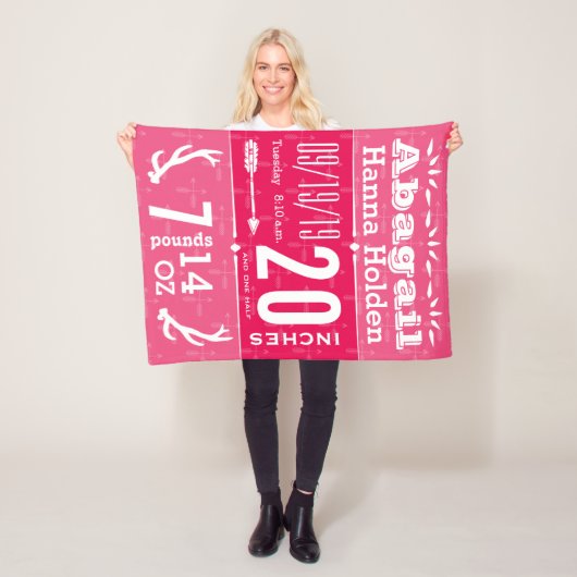 ディアアントラー矢印任意のカラーベビー誕生状態 フリースブランケット (インサイチュ)