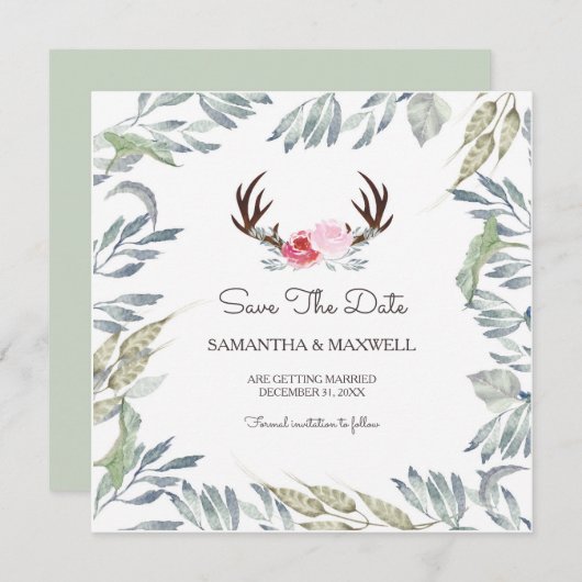 ディアアントラー&グリーナリーセーブザデートスクエア セーブザデート (正面/裏面)