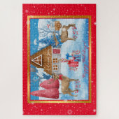 ディアアンドギフトオンホリデー夕べカスタマイズ ジグソーパズル (縦)