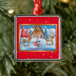 ディアアンドギフトオンホリデー夕べカスタマイズ メタルオーナメント
