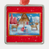 ディアアンドギフトオンホリデー夕べカスタマイズ メタルオーナメント (正面)