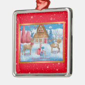 ディアアンドギフトオンホリデー夕べカスタマイズ メタルオーナメント (左)
