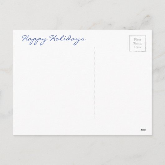 ディアアンドハッピーホテル雪だるまウィンターホリデーシーン シーズンポストカード (裏面)