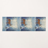 ディアアンドハッピーホテル雪だるまウィンターホリデーシーン ヨガマット (正面(横))