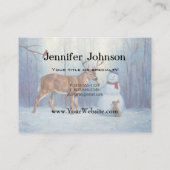 ディアアンドハッピーホテル雪だるまウィンターホリデーシーン 名刺 (裏面)