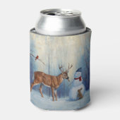 ディアアンドハッピーホテル雪だるまウィンターホリデーシーン 缶クーラー (缶正面)
