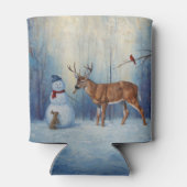 ディアアンドハッピーホテル雪だるまウィンターホリデーシーン 缶クーラー (裏面)