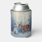 ディアアンドハッピーホテル雪だるまウィンターホリデーシーン 缶クーラー (缶裏面)