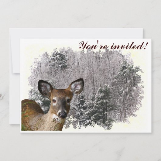 ディアアンドヒルズ霜の降りたウィンター至招待状 招待状 (正面)