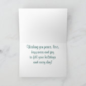 ディアアンドホワイト樺の木ホリデーカード シーズンカード (内部)