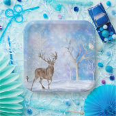 ディアインウィンターウッズホリデー ペーパープレート (パーティー)