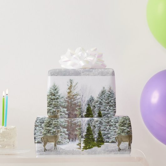 ディアインウィンターワンダーランド/ホリデーラッピング紙 ラッピングペーパー (パーティーギフト)