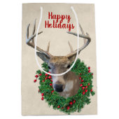 ディアインクリスマスリース ミディアムペーパーバッグ (正面)