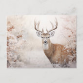 ディアインザウィンターヴィンテージスタイルホリデーハガキ シーズンポストカード (正面)