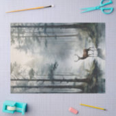 ディアインザフォレストアートプリント 薄葉紙 (クラフト)