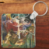 ディアインザフォレストバイフランツ・マークヴィンテージファインアート キーホルダー (裏面)