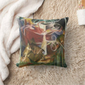 ディアインザフォレストバイフランツ・マークヴィンテージファインアート クッション (ブランケット)