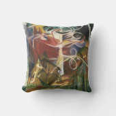 ディアインザフォレストバイフランツ・マークヴィンテージファインアート クッション (正面)