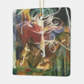 ディアインザフォレストバイフランツ・マークヴィンテージファインアート セラミックオーナメント (左)