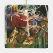 ディアインザフォレストバイフランツ・マークヴィンテージファインアート セラミックオーナメント (裏面)