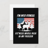 ディアインマイ冷凍庫鹿狩り鹿狩り サンキューカード (正面/裏面)