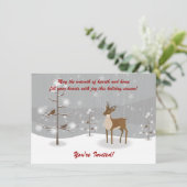 ディアウィンターシーンホリデーパーティー招待状 招待状 (スタンド正面)