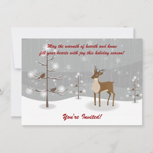 ディアウィンターシーンホリデーパーティー招待状 招待状 (正面)
