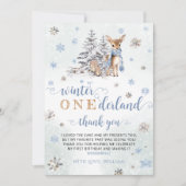 ディアウィンタースノーフレークスオーネダーランド誕生日 サンキューカード (正面)