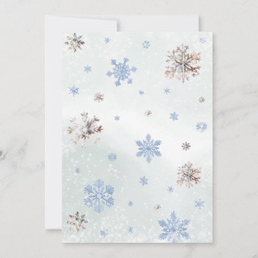 ディアウィンタースノーフレークスオーネダーランド誕生日 サンキューカード (裏面)