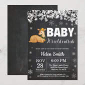 ディアウィンターベイビーシャワーシャルボード招待状 招待状 (正面/裏面)