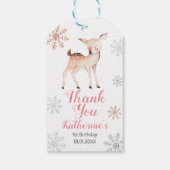 ディアウィンターワンダーランド1st誕生日バラ金ゴールド ギフトタグ (裏面)