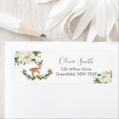 ディアウッドランドアイボリーホワイトフローラ差出人住所 ラベル (インサイチュ)