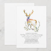 ディアウッドラ素朴ンド結婚式招待状 招待状 (正面/裏面)